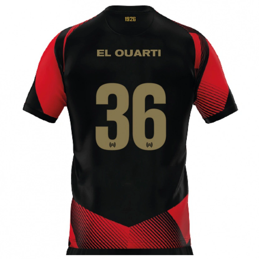 Danxen Damen Nassim El Ouarti #36 Schwarz Rot Heimtrikot Trikot 2025/26 T-Shirt Österreich