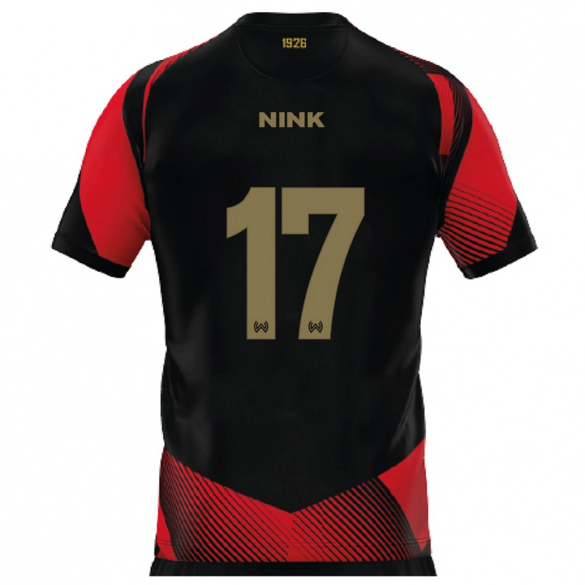 Danxen Damen Ben Nink #17 Schwarz Rot Heimtrikot Trikot 2025/26 T-Shirt Österreich