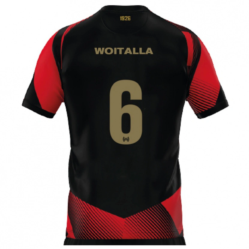 Danxen Damen Luis Woitalla #6 Schwarz Rot Heimtrikot Trikot 2025/26 T-Shirt Österreich