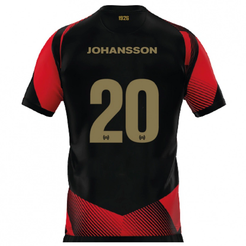 Danxen Damen Ryan Johansson #20 Schwarz Rot Heimtrikot Trikot 2025/26 T-Shirt Österreich