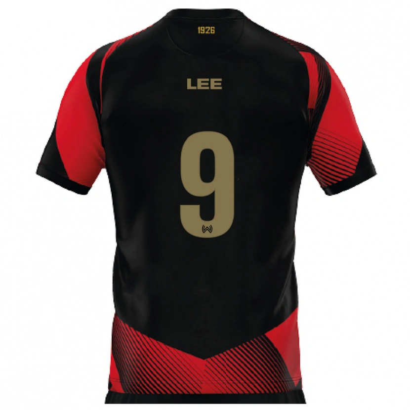 Danxen Damen Seong-Hyun Lee #9 Schwarz Rot Heimtrikot Trikot 2025/26 T-Shirt Österreich