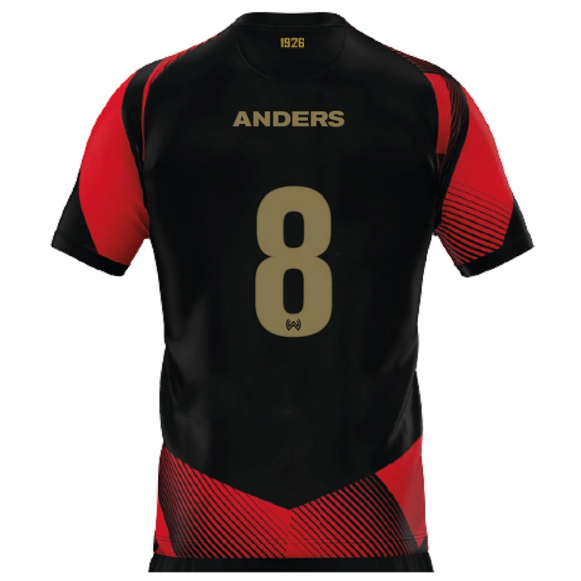Danxen Damen Len Anders #8 Schwarz Rot Heimtrikot Trikot 2025/26 T-Shirt Österreich