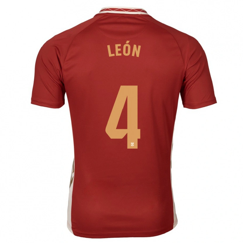 Danxen Damen José León #4 Burgunder Gold Auswärtstrikot Trikot 2025/26 T-Shirt Österreich