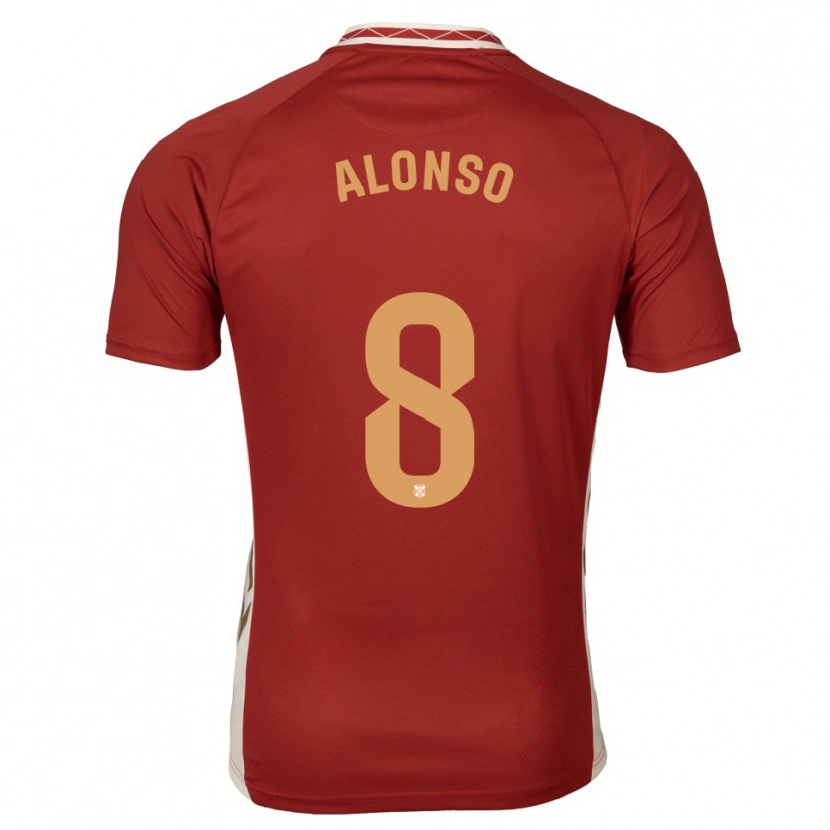 Danxen Damen Javi Alonso #8 Burgunder Gold Auswärtstrikot Trikot 2025/26 T-Shirt Österreich
