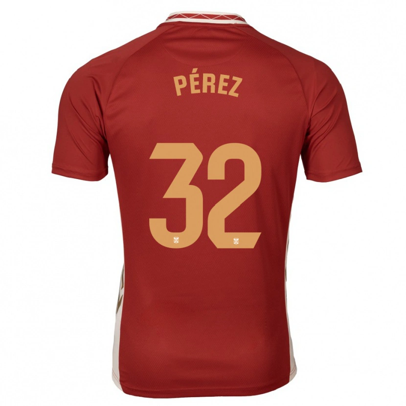 Danxen Damen Joel Pérez #32 Burgunder Gold Auswärtstrikot Trikot 2025/26 T-Shirt Österreich