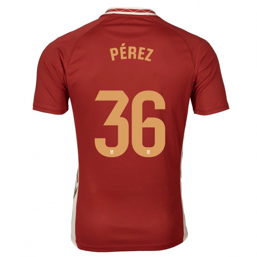 Danxen Damen Dani Pérez #36 Burgunder Gold Auswärtstrikot Trikot 2025/26 T-Shirt Österreich