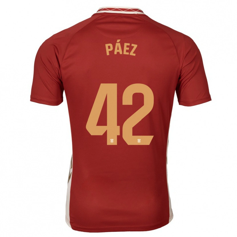 Danxen Damen David Páez #42 Burgunder Gold Auswärtstrikot Trikot 2025/26 T-Shirt Österreich