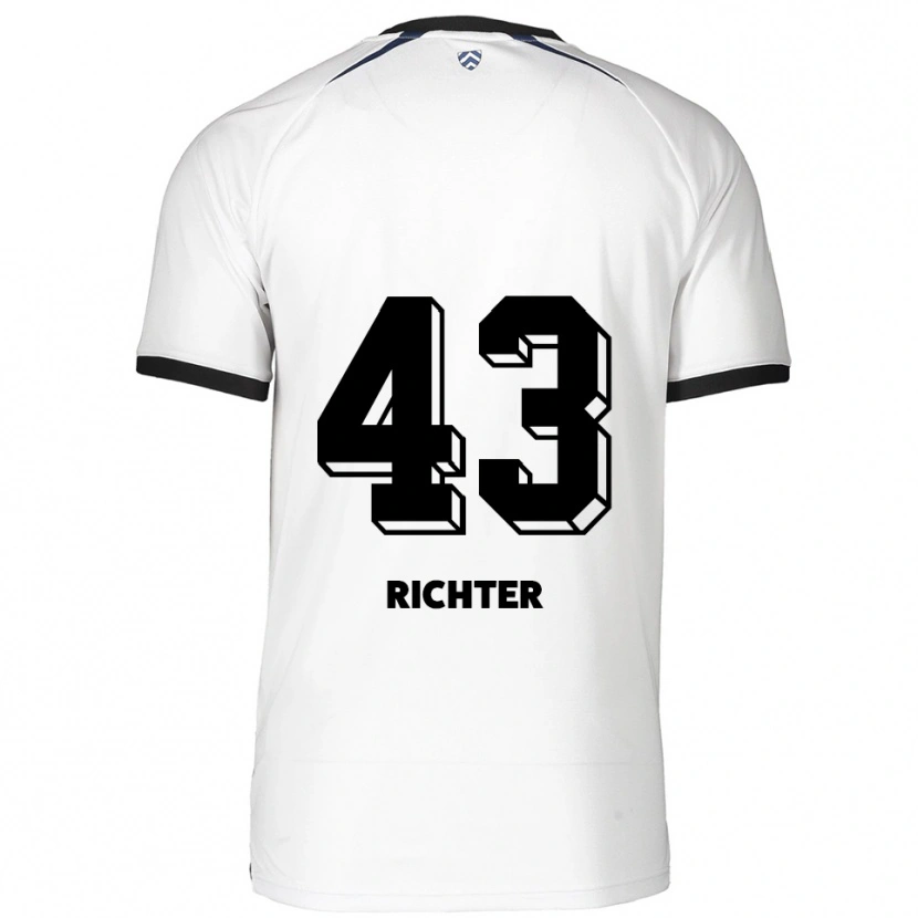 Danxen Damen Daniel Richter #43 Weiß Schwarz Auswärtstrikot Trikot 2025/26 T-Shirt Österreich