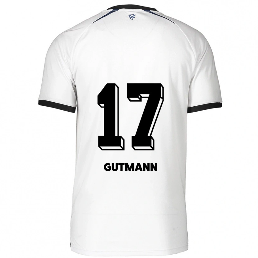 Danxen Damen Glenn Gutmann #17 Weiß Schwarz Auswärtstrikot Trikot 2025/26 T-Shirt Österreich