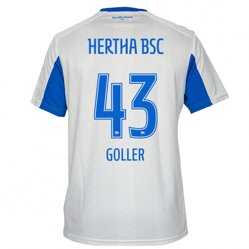 Danxen Damen Tim Goller #43 Weiß Blau Auswärtstrikot Trikot 2025/26 T-Shirt Österreich