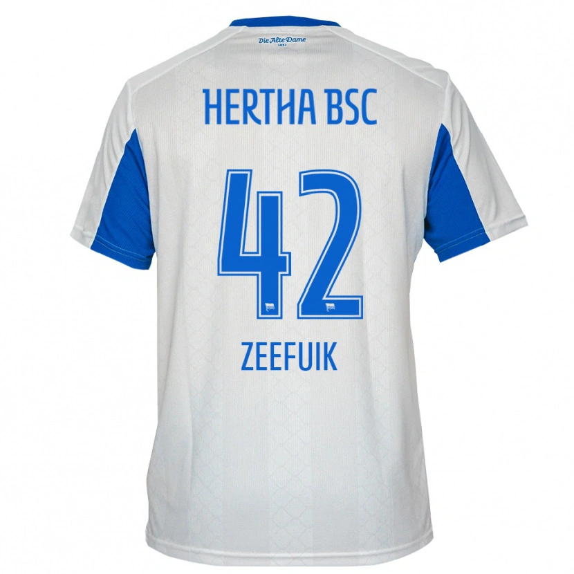 Danxen Damen Deyovaisio Zeefuik #42 Weiß Blau Auswärtstrikot Trikot 2025/26 T-Shirt Österreich