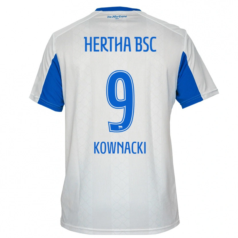 Danxen Damen Dawid Kownacki #9 Weiß Blau Auswärtstrikot Trikot 2025/26 T-Shirt Österreich