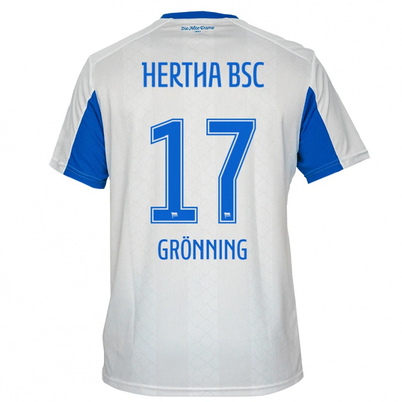Danxen Damen Sebastian Grönning #17 Weiß Blau Auswärtstrikot Trikot 2025/26 T-Shirt Österreich