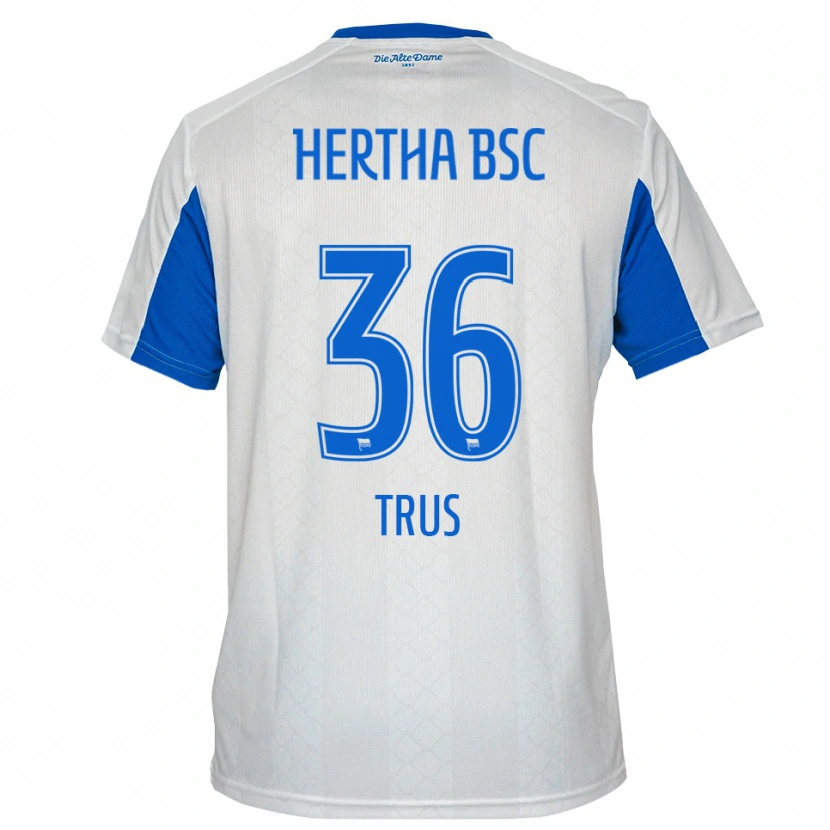 Danxen Damen Luis Trus #36 Weiß Blau Auswärtstrikot Trikot 2025/26 T-Shirt Österreich