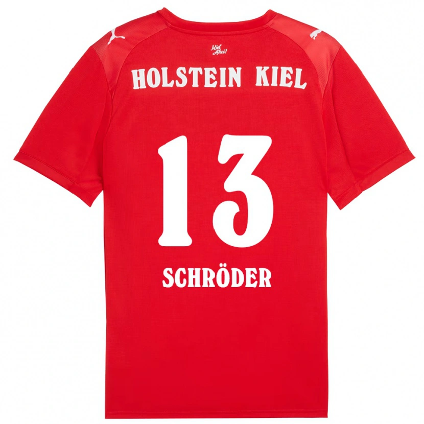 Danxen Damen Lea Schröder #13 Rot Blau Auswärtstrikot Trikot 2025/26 T-Shirt Österreich