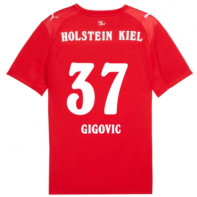Danxen Damen Armin Gigovic #37 Rot Blau Auswärtstrikot Trikot 2025/26 T-Shirt Österreich