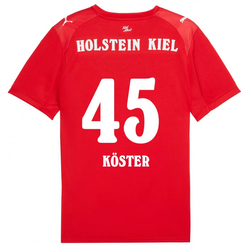 Danxen Damen Louis Köster #45 Rot Blau Auswärtstrikot Trikot 2025/26 T-Shirt Österreich