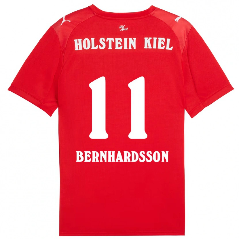 Danxen Damen Alexander Bernhardsson #11 Rot Blau Auswärtstrikot Trikot 2025/26 T-Shirt Österreich