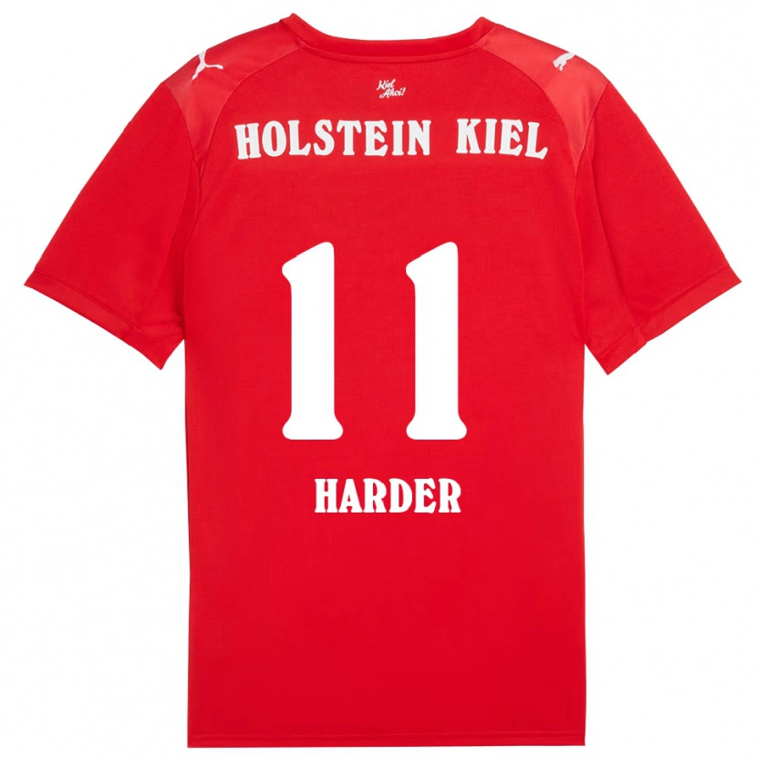 Danxen Damen Paula Harder #11 Rot Blau Auswärtstrikot Trikot 2025/26 T-Shirt Österreich