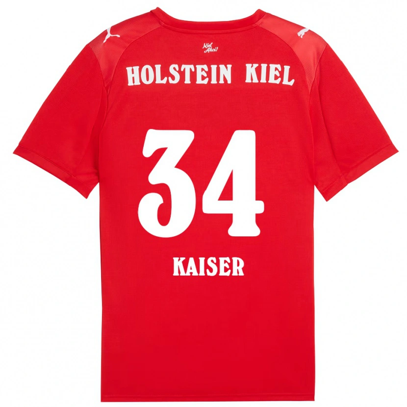 Danxen Damen Konstantin Kaiser #34 Rot Blau Auswärtstrikot Trikot 2025/26 T-Shirt Österreich