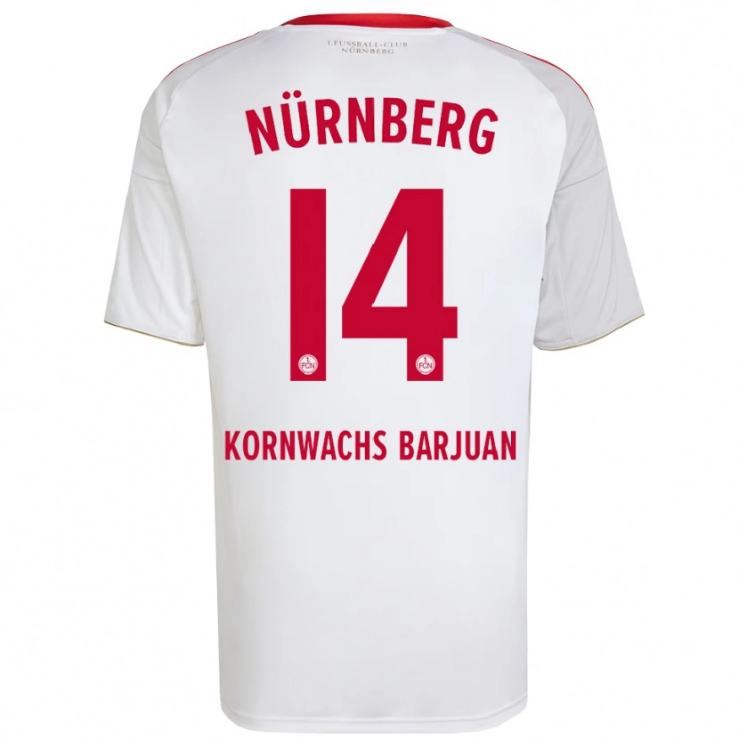Danxen Damen Marc Kornwachs Barjuan #14 Weiß Rot Auswärtstrikot Trikot 2025/26 T-Shirt Österreich