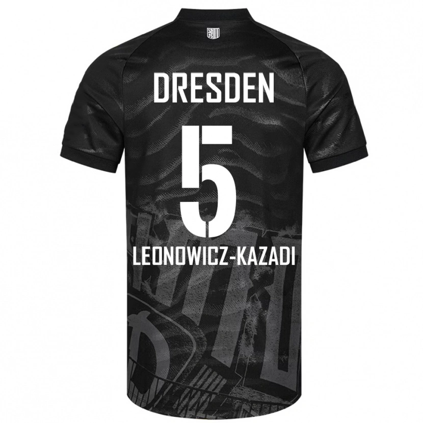 Danxen Damen Jonathan Leonowicz-Kazadi #5 Schwarz Grau Auswärtstrikot Trikot 2025/26 T-Shirt Österreich
