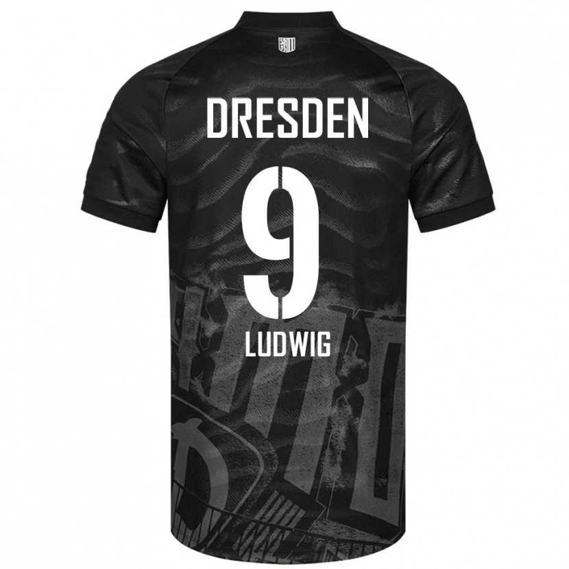 Danxen Damen Yannis Ludwig #9 Schwarz Grau Auswärtstrikot Trikot 2025/26 T-Shirt Österreich