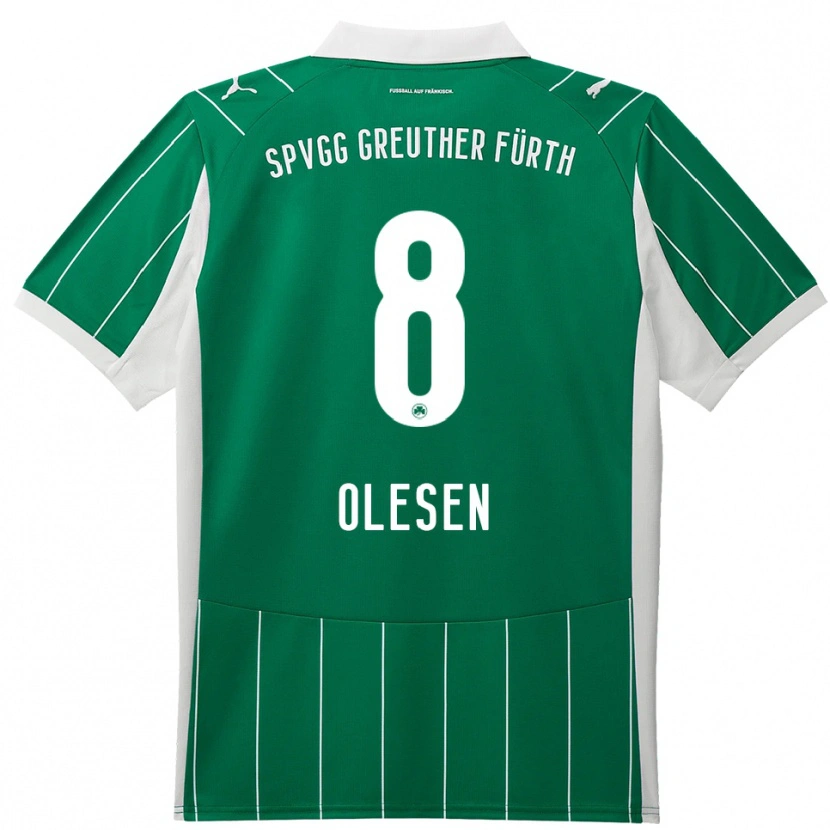 Danxen Damen Mathias Olesen #8 Grün Weiß Auswärtstrikot Trikot 2025/26 T-Shirt Österreich
