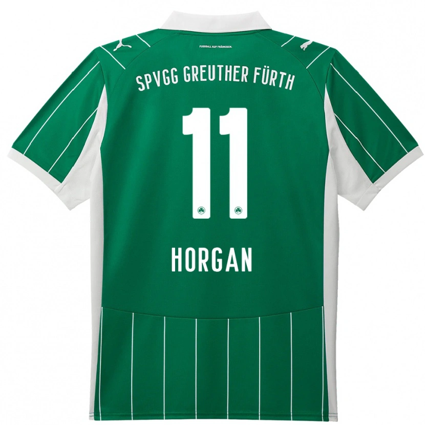 Danxen Damen Finn Horgan #11 Grün Weiß Auswärtstrikot Trikot 2025/26 T-Shirt Österreich