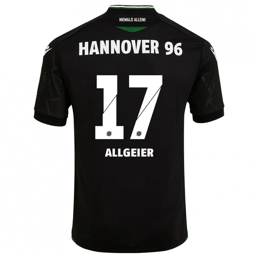 Danxen Damen Bastian Allgeier #17 Schwarz Grün Auswärtstrikot Trikot 2025/26 T-Shirt Österreich