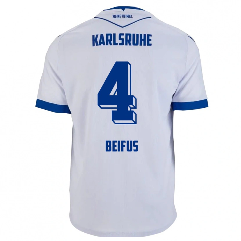 Danxen Damen Marcel Beifus #4 Weiß Blau Auswärtstrikot Trikot 2025/26 T-Shirt Österreich