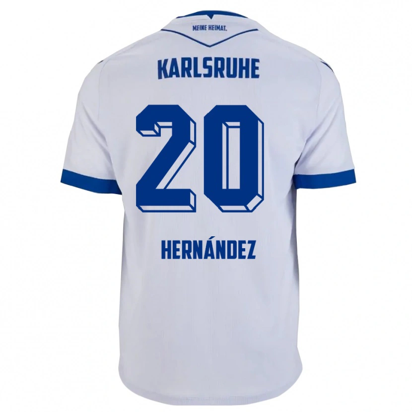 Danxen Damen Marco Hernández #20 Weiß Blau Auswärtstrikot Trikot 2025/26 T-Shirt Österreich