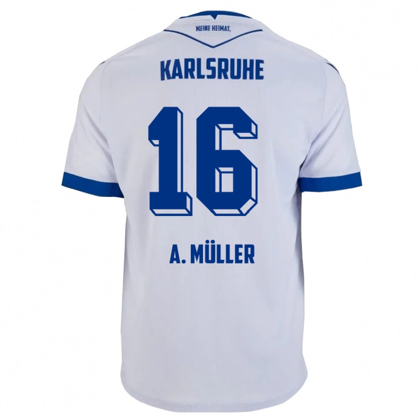 Danxen Damen Andreas Müller #16 Weiß Blau Auswärtstrikot Trikot 2025/26 T-Shirt Österreich
