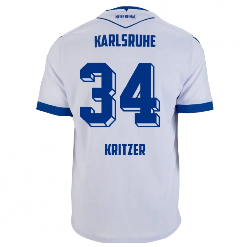 Danxen Damen Mateo Kritzer #34 Weiß Blau Auswärtstrikot Trikot 2025/26 T-Shirt Österreich