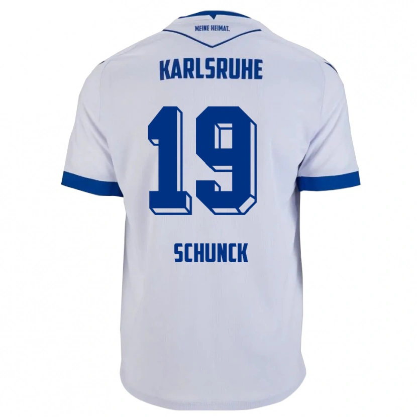 Danxen Damen Tim Schunck #19 Weiß Blau Auswärtstrikot Trikot 2025/26 T-Shirt Österreich