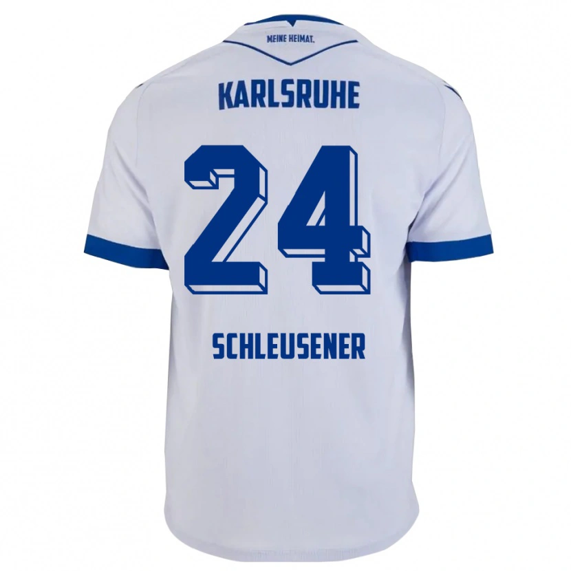 Danxen Damen Fabian Schleusener #24 Weiß Blau Auswärtstrikot Trikot 2025/26 T-Shirt Österreich