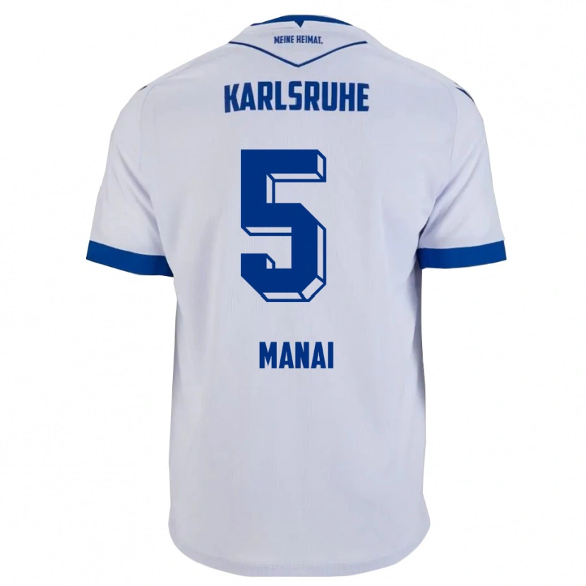 Danxen Damen Jassin Manai #5 Weiß Blau Auswärtstrikot Trikot 2025/26 T-Shirt Österreich