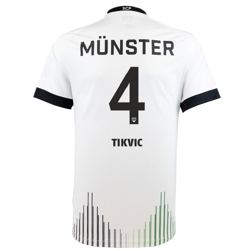 Danxen Damen Antonio Tikvic #4 Weiß Schwarz Auswärtstrikot Trikot 2025/26 T-Shirt Österreich