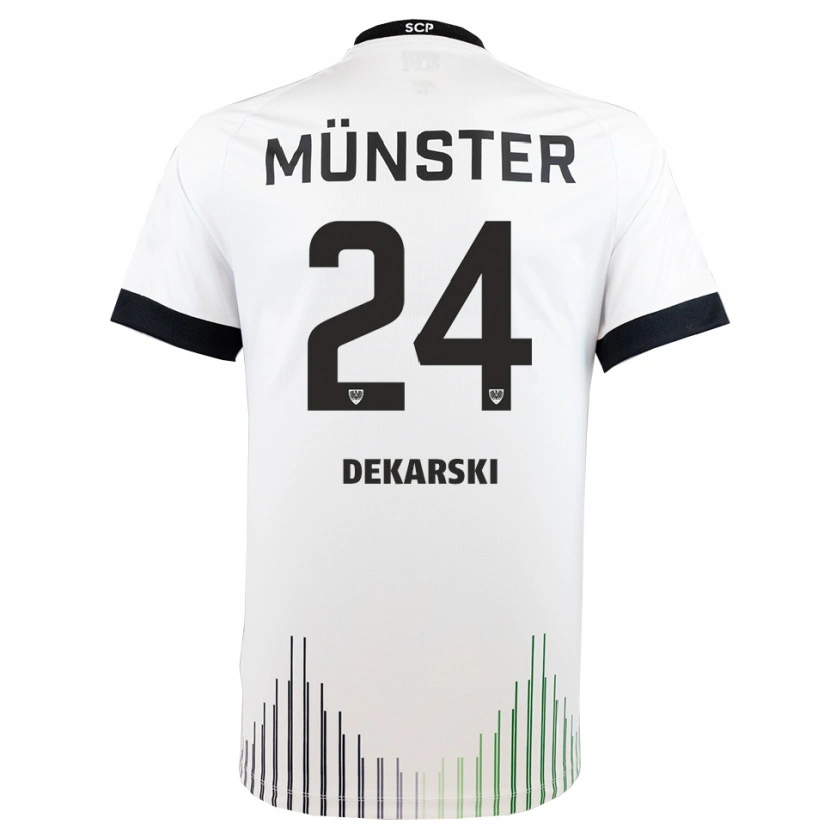 Danxen Damen Lasse Dekarski #24 Weiß Schwarz Auswärtstrikot Trikot 2025/26 T-Shirt Österreich