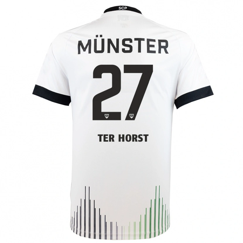 Danxen Damen Jano Ter Horst #27 Weiß Schwarz Auswärtstrikot Trikot 2025/26 T-Shirt Österreich