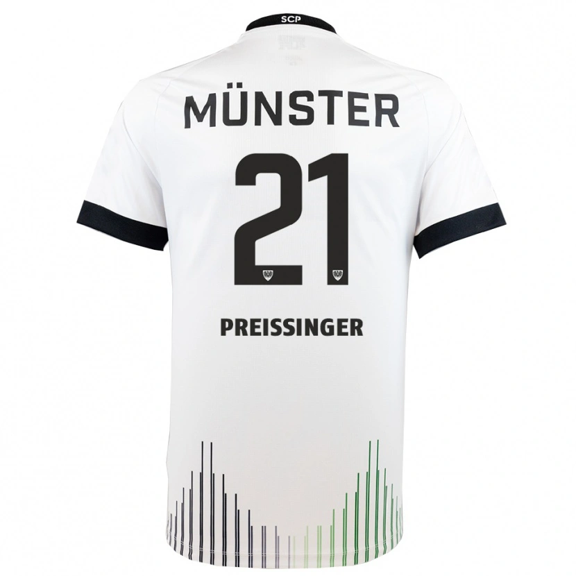 Danxen Damen Rico Preißinger #21 Weiß Schwarz Auswärtstrikot Trikot 2025/26 T-Shirt Österreich