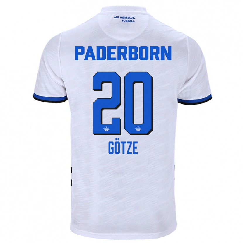 Danxen Damen Felix Götze #20 Weiß Blau Auswärtstrikot Trikot 2025/26 T-Shirt Österreich