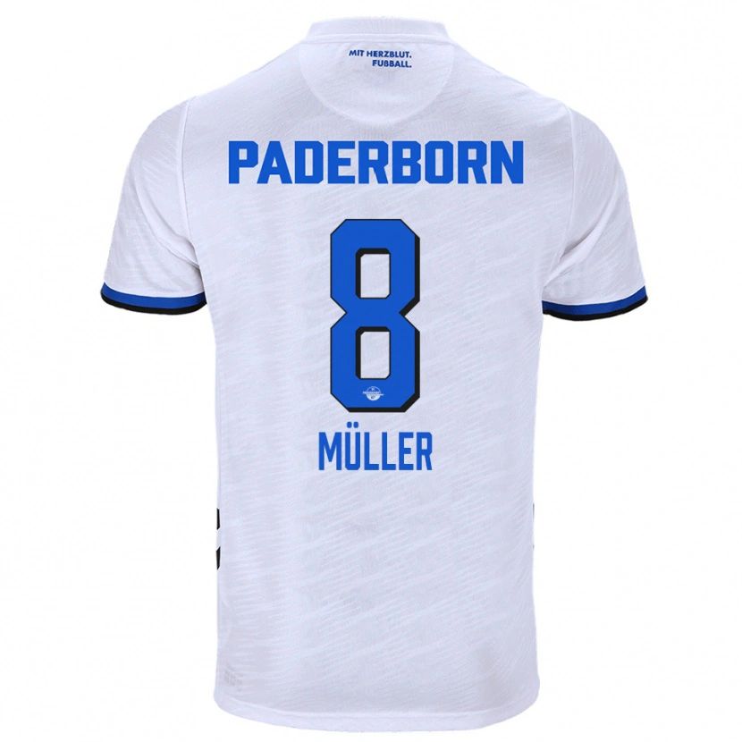 Danxen Damen Carlos Müller #8 Weiß Blau Auswärtstrikot Trikot 2025/26 T-Shirt Österreich
