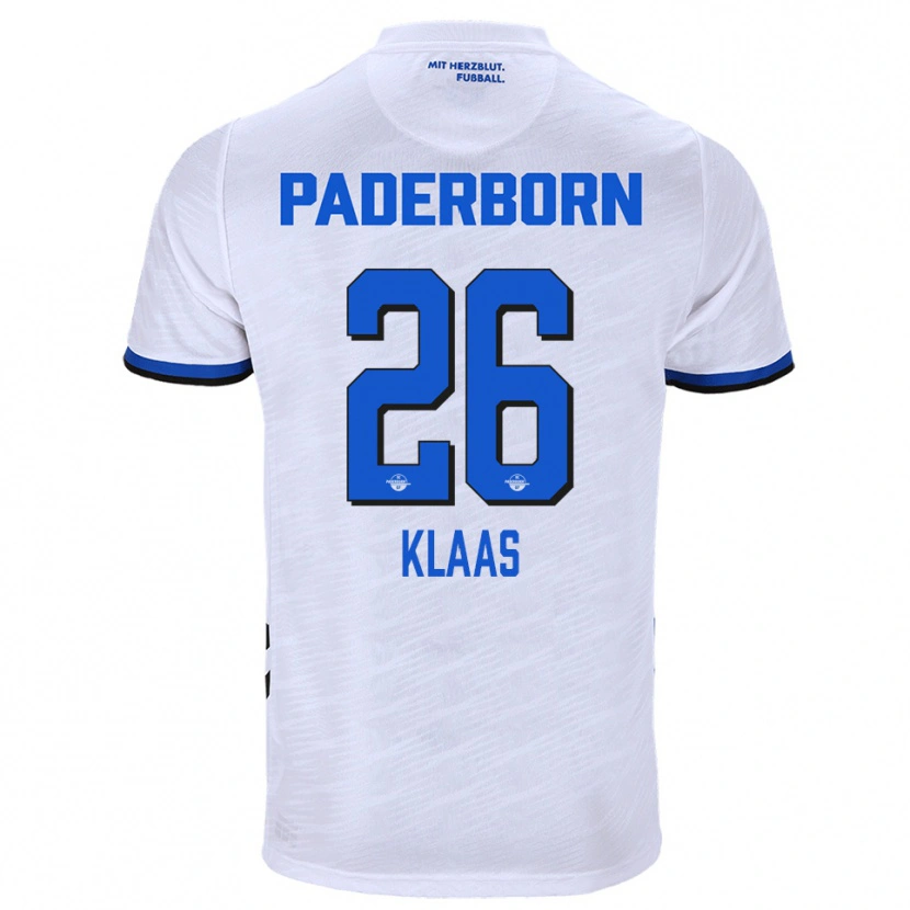 Danxen Damen Sebastian Klaas #26 Weiß Blau Auswärtstrikot Trikot 2025/26 T-Shirt Österreich