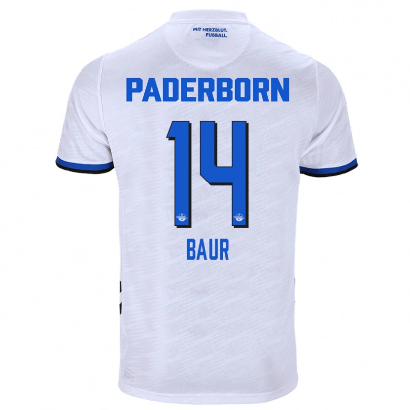 Danxen Damen Mika Baur #14 Weiß Blau Auswärtstrikot Trikot 2025/26 T-Shirt Österreich