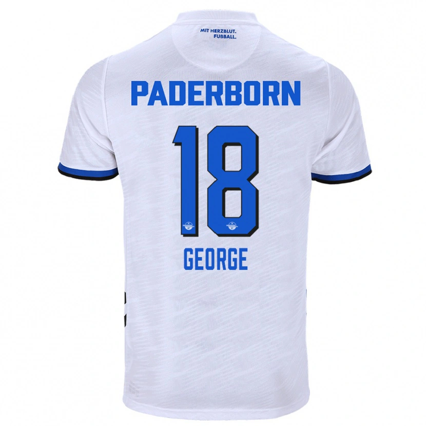 Danxen Damen Kayonte Kaheim Karim George #18 Weiß Blau Auswärtstrikot Trikot 2025/26 T-Shirt Österreich