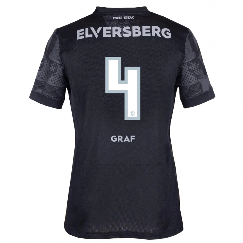 Danxen Damen Matheo Graf #4 Schwarz Grau Auswärtstrikot Trikot 2025/26 T-Shirt Österreich