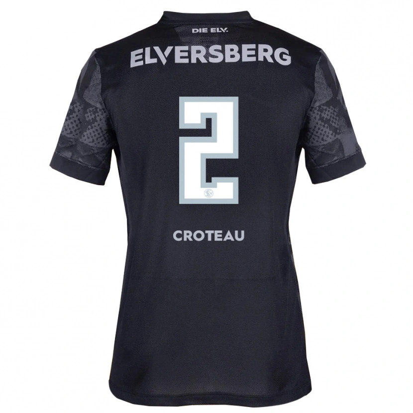 Danxen Damen Jenna Croteau #2 Schwarz Grau Auswärtstrikot Trikot 2025/26 T-Shirt Österreich