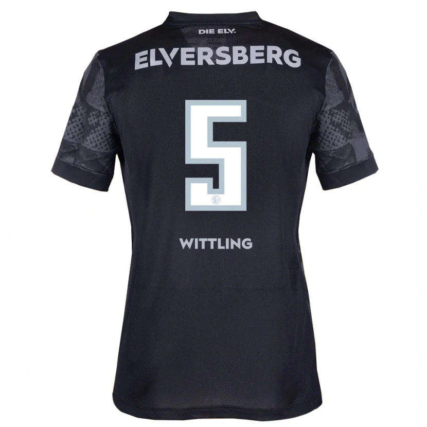 Danxen Damen Emilia Wittling #5 Schwarz Grau Auswärtstrikot Trikot 2025/26 T-Shirt Österreich