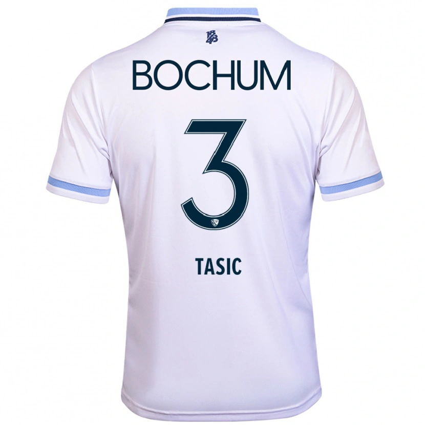 Danxen Damen Stevan Tasic #3 Weiß Himmelblau Auswärtstrikot Trikot 2025/26 T-Shirt Österreich